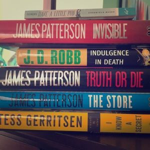 Various hard cover books